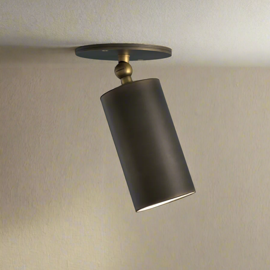 Adjustable ceiling spotlight brass